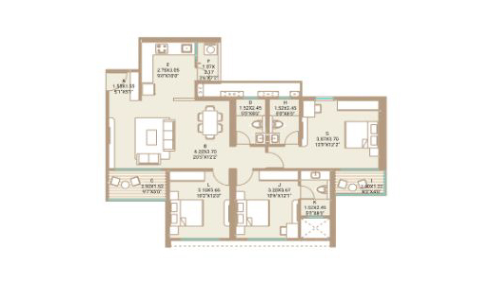 2.5 BHK Illume Floor Plan